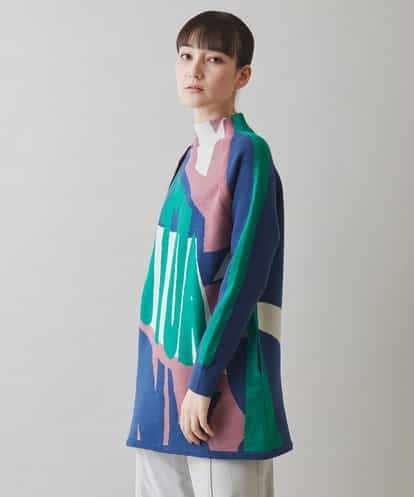 RSFAC35530  【ゴルフウエア】グラフィック柄ニットチュニック