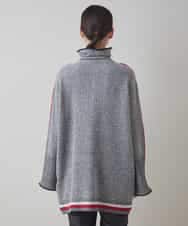 RSFAD08510 TRUNK HIROKO KOSHINO(ヒロココシノ) ヘリンボーンハイネックニットプルオーバー ブラック