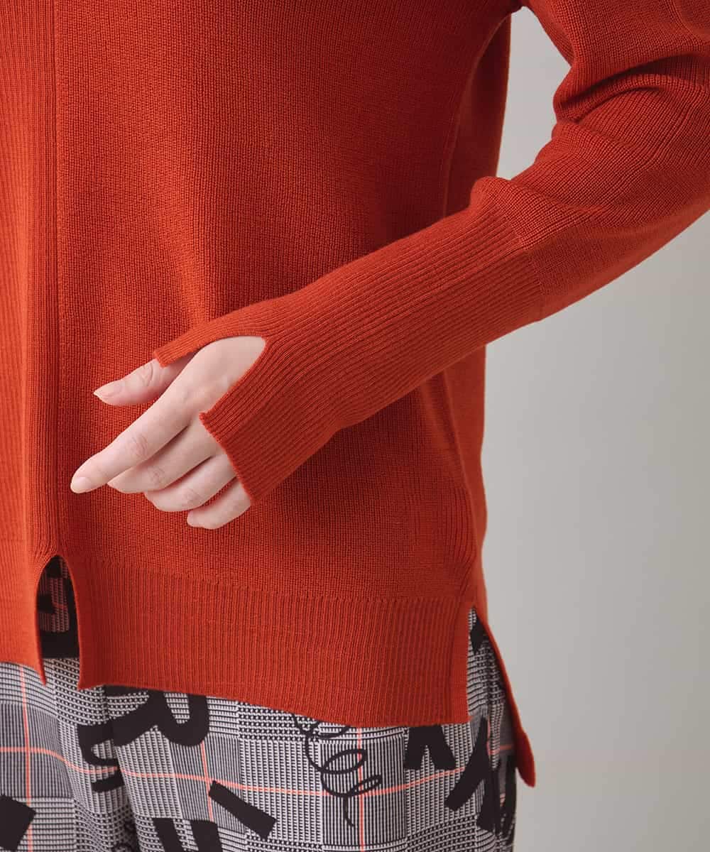 RSFAD12390 TRUNK HIROKO KOSHINO(ヒロココシノ) ウールニットプルオーバー レッド