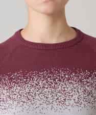 RSFAE03390 TRUNK HIROKO KOSHINO(ヒロココシノ) グラデーションロゴジャカードニットプルオーバー/洗える ネイビー