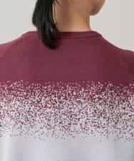 RSFAE03390 TRUNK HIROKO KOSHINO(ヒロココシノ) グラデーションロゴジャカードニットプルオーバー/洗える ネイビー