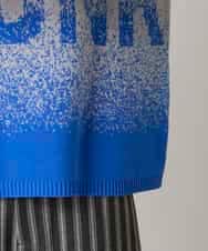 RSFAE03390 TRUNK HIROKO KOSHINO(ヒロココシノ) グラデーションロゴジャカードニットプルオーバー/洗える ネイビー