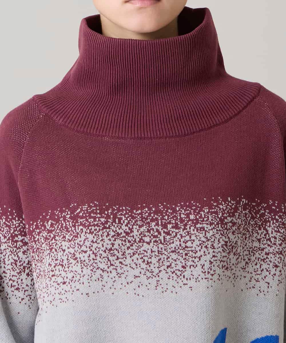 RSFAE04490 TRUNK HIROKO KOSHINO(ヒロココシノ) グラデーションジャカードニットチュニック/洗える ネイビー