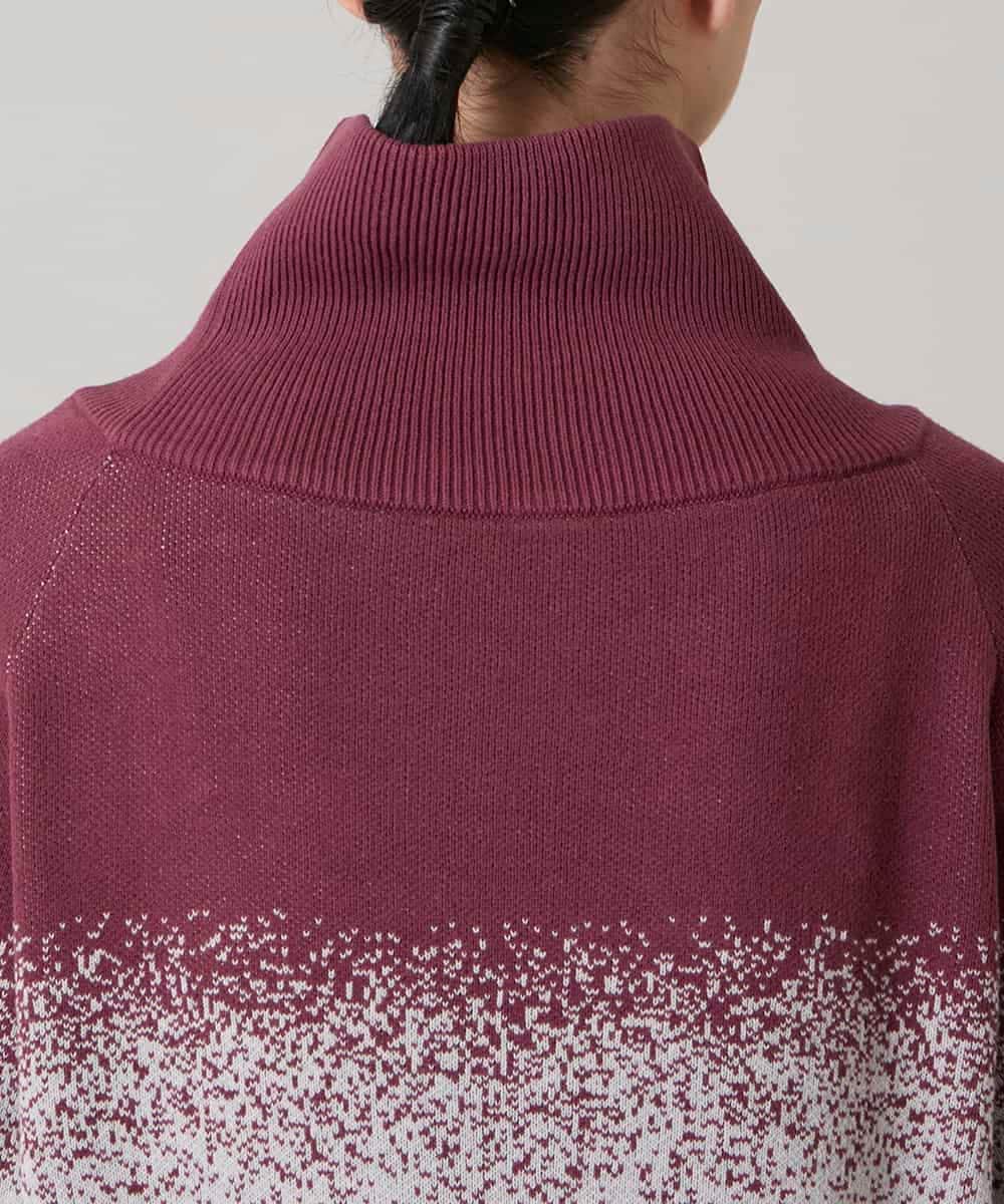 RSFAE04490 TRUNK HIROKO KOSHINO(ヒロココシノ) グラデーションジャカードニットチュニック/洗える ネイビー