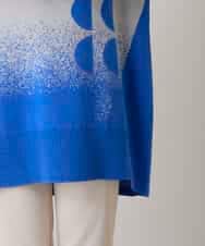 RSFAE04490 TRUNK HIROKO KOSHINO(ヒロココシノ) グラデーションジャカードニットチュニック/洗える ネイビー