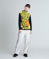 RSFAS35360 TRUNK HIROKO KOSHINO(ヒロココシノ) 【日本製】インターシャジャガードニット ネイビー