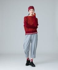RSFAW51390 TRUNK HIROKO KOSHINO(ヒロココシノ) 【日本製】ジャカードニットトップ ピンク