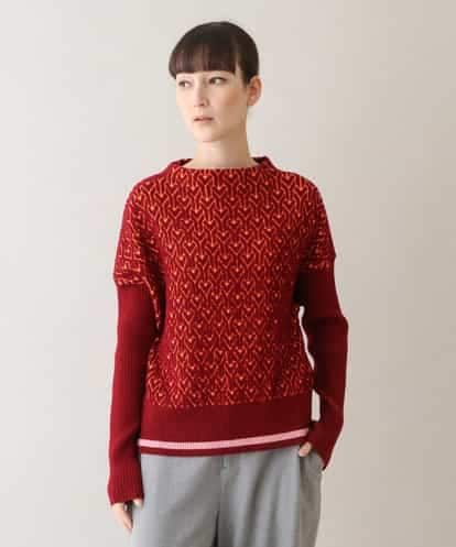 RSFAW51390 TRUNK HIROKO KOSHINO 【日本製】ジャカードニットトップ