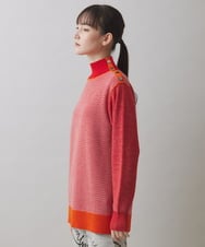 RSFCA14360 TRUNK HIROKO KOSHINO(ヒロココシノ) ヘリンボーンウールニットプルオーバー レッド