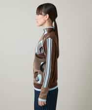 RSFCD02390 TRUNK HIROKO KOSHINO(ヒロココシノ) ハートモチーフジャカードニットプルオーバー /日本製/洗える ブラウン