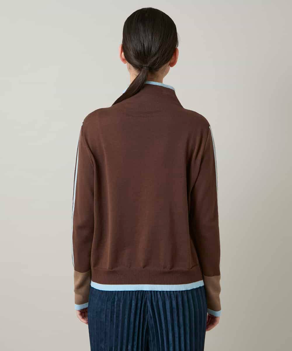 RSFCD02390 TRUNK HIROKO KOSHINO(ヒロココシノ) ハートモチーフジャカードニットプルオーバー /日本製/洗える ブラウン