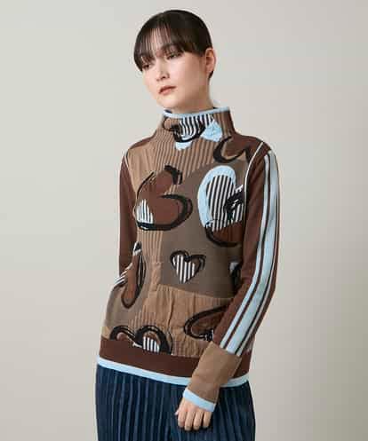 RSFCD02390  ハートモチーフジャカードニットプルオーバー /日本製/洗える