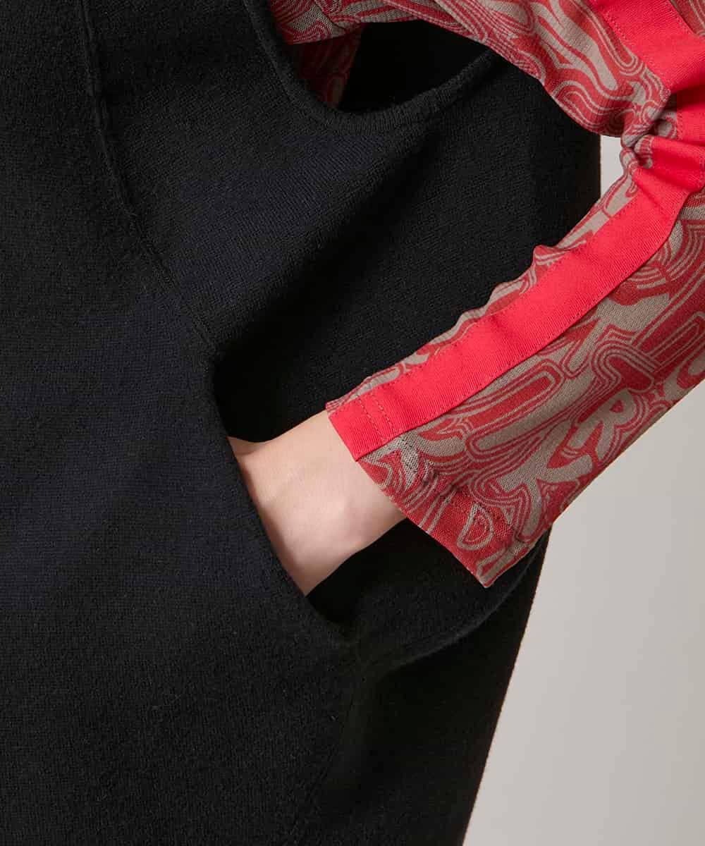 RSFCD08460 TRUNK HIROKO KOSHINO(ヒロココシノ) 【先行予約】ミラノリブデザインニットベスト/洗える ブラック