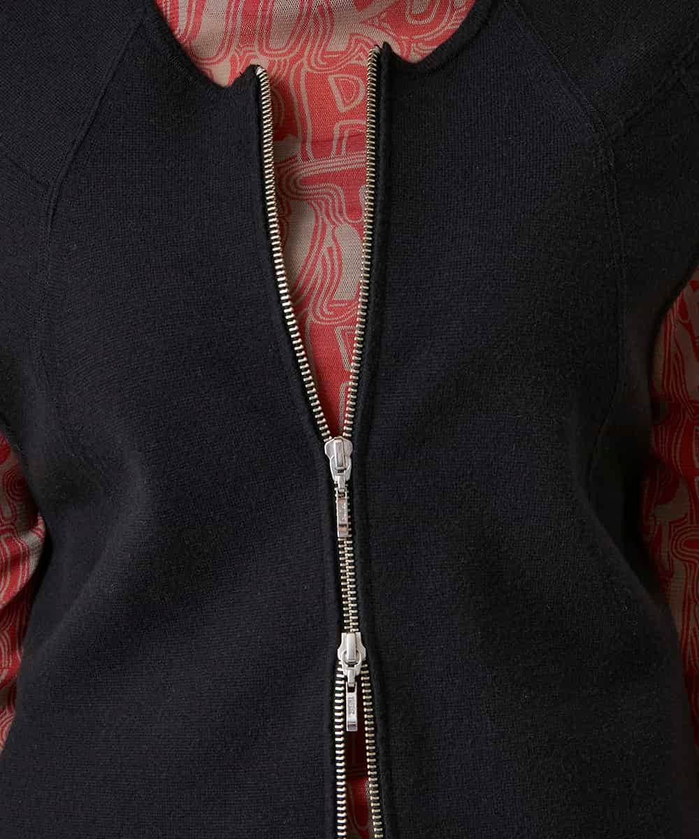 RSFCD08460 TRUNK HIROKO KOSHINO(ヒロココシノ) 【先行予約】ミラノリブデザインニットベスト/洗える ブラック