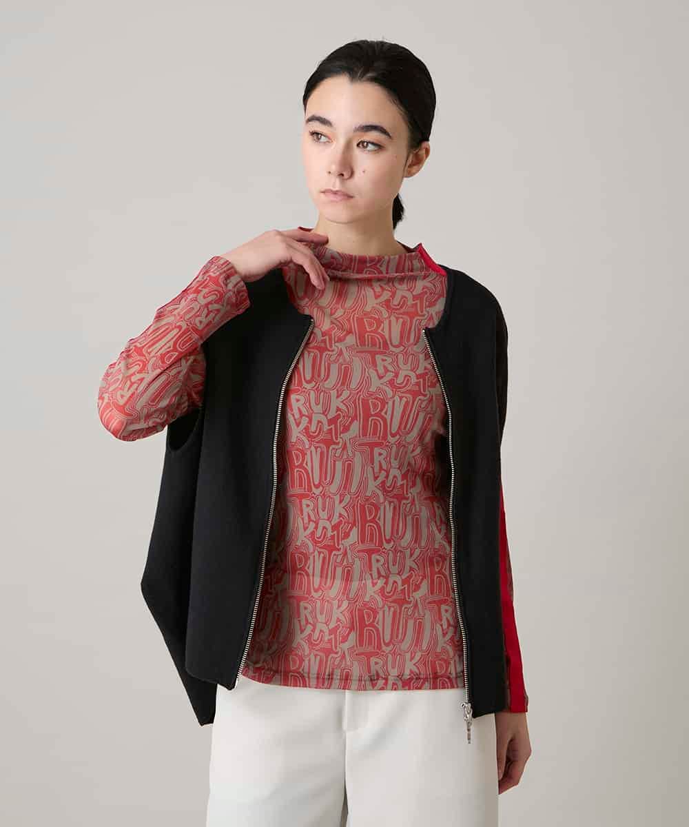 RSFCD08460 TRUNK HIROKO KOSHINO(ヒロココシノ) 【先行予約】ミラノリブデザインニットベスト/洗える ブラック