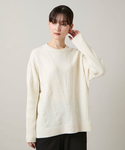 RSFCD11460 TRUNK HIROKO KOSHINO ジャカードニットデザインプルオーバー /洗える