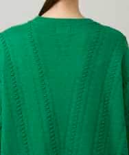 RSFCD11460 TRUNK HIROKO KOSHINO(ヒロココシノ) ジャカードニットデザインプルオーバー /洗える グリーン