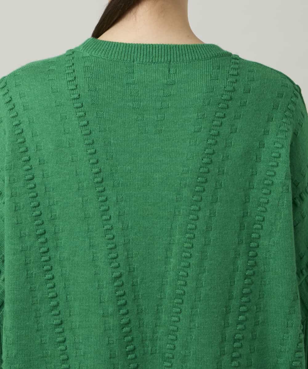 RSFCD11460 TRUNK HIROKO KOSHINO(ヒロココシノ) ジャカードニットデザインプルオーバー /洗える グリーン