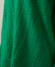 RSFCD11460 TRUNK HIROKO KOSHINO(ヒロココシノ) ジャカードニットデザインプルオーバー /洗える グリーン