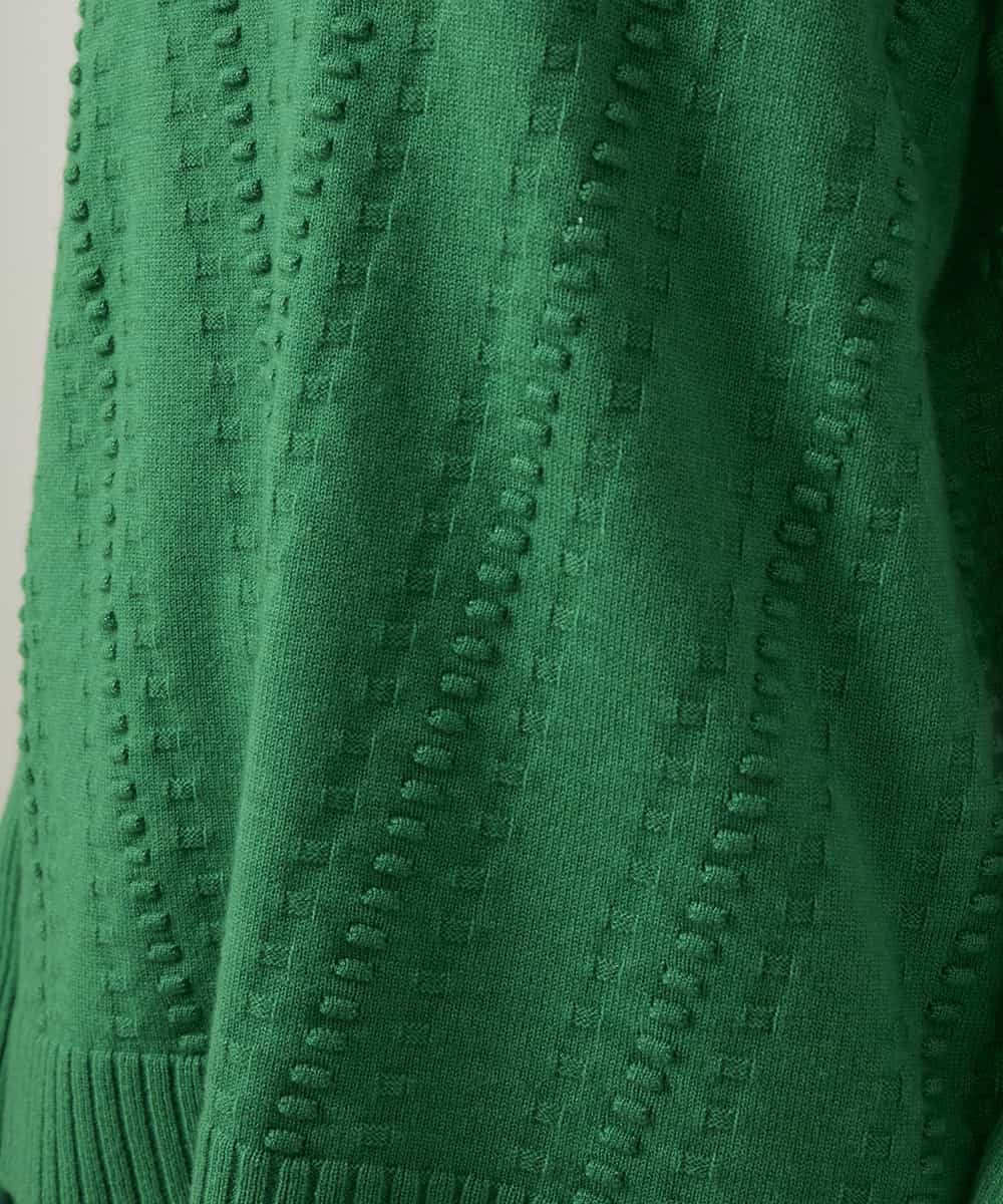 RSFCD11460 TRUNK HIROKO KOSHINO(ヒロココシノ) ジャカードニットデザインプルオーバー /洗える グリーン