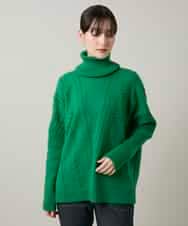 RSFCD11460 TRUNK HIROKO KOSHINO(ヒロココシノ) ジャカードニットデザインプルオーバー /洗える グリーン