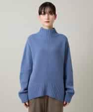 RSFCD13330 TRUNK HIROKO KOSHINO(ヒロココシノ) ホールガーメントハイネックニットプルオーバー /日本製 ブルー