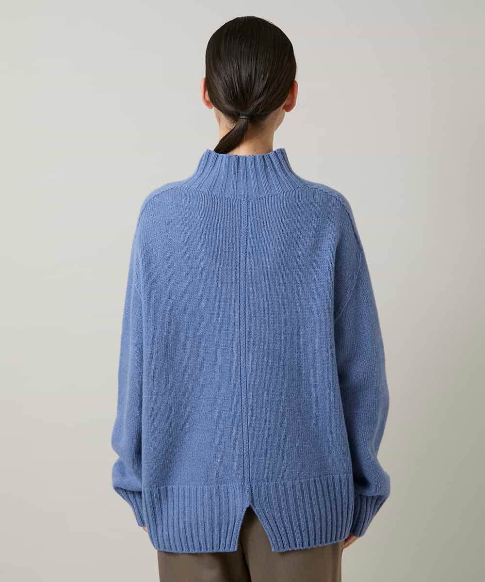 RSFCD13330 TRUNK HIROKO KOSHINO(ヒロココシノ) ホールガーメントハイネックニットプルオーバー /日本製 ブルー