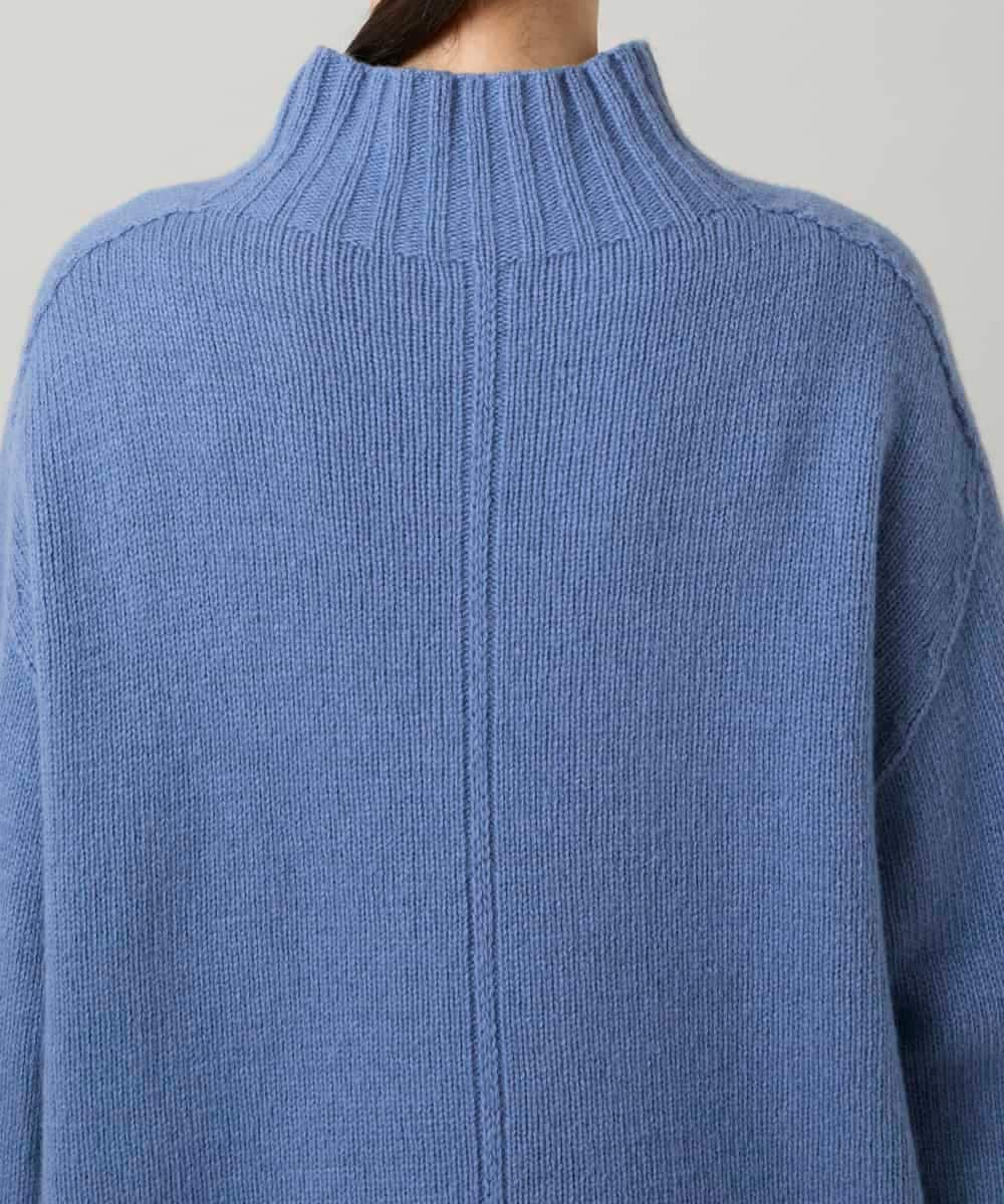 RSFCD13330 TRUNK HIROKO KOSHINO(ヒロココシノ) ホールガーメントハイネックニットプルオーバー /日本製 ブルー