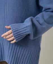 RSFCD13330 TRUNK HIROKO KOSHINO(ヒロココシノ) ホールガーメントハイネックニットプルオーバー /日本製 ブルー