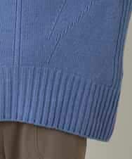 RSFCD13330 TRUNK HIROKO KOSHINO(ヒロココシノ) ホールガーメントハイネックニットプルオーバー /日本製 ブルー