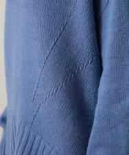 RSFCD13330 TRUNK HIROKO KOSHINO(ヒロココシノ) ホールガーメントハイネックニットプルオーバー /日本製 ブルー