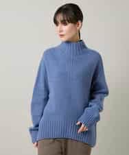 RSFCD13330 TRUNK HIROKO KOSHINO(ヒロココシノ) ホールガーメントハイネックニットプルオーバー /日本製 ブルー