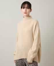 RSFCD13330 TRUNK HIROKO KOSHINO(ヒロココシノ) ホールガーメントハイネックニットプルオーバー /日本製 ベージュ