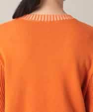 RSFED02430 TRUNK HIROKO KOSHINO(ヒロココシノ) ロゴデザインインターシャニットプルオーバー/洗える オレンジ