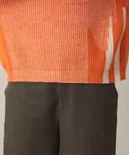 RSFED02430 TRUNK HIROKO KOSHINO(ヒロココシノ) ロゴデザインインターシャニットプルオーバー/洗える オレンジ