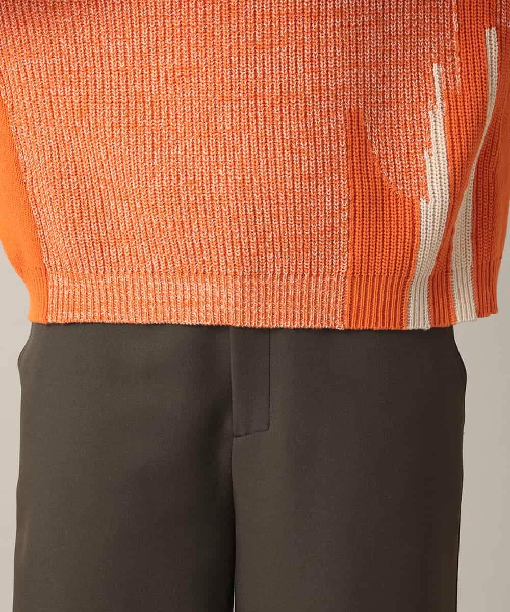 RSFED02430 TRUNK HIROKO KOSHINO(ヒロココシノ) ロゴデザインインターシャニットプルオーバー/洗える オレンジ