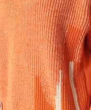 RSFED02430 TRUNK HIROKO KOSHINO(ヒロココシノ) ロゴデザインインターシャニットプルオーバー/洗える オレンジ