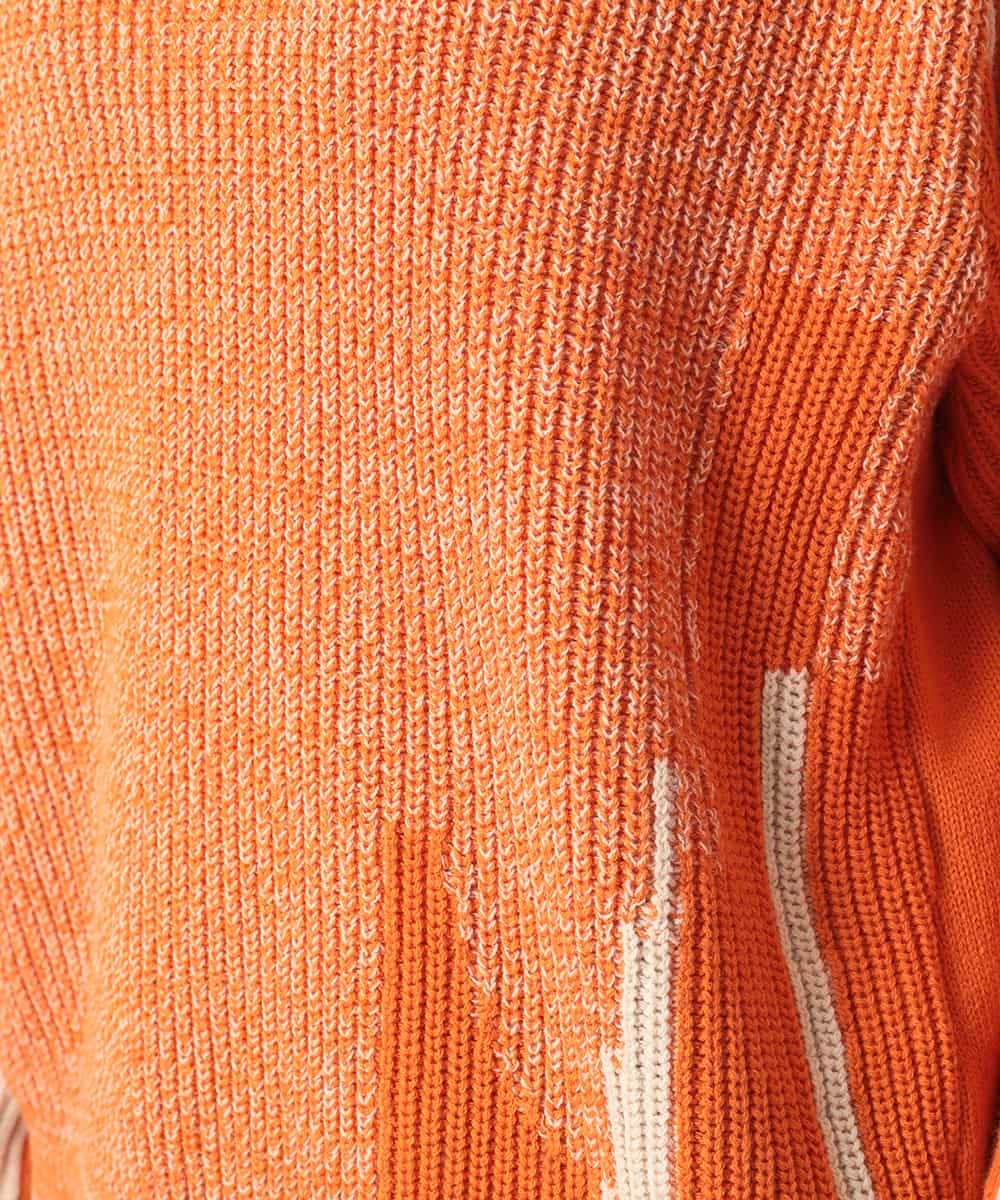 RSFED02430 TRUNK HIROKO KOSHINO(ヒロココシノ) ロゴデザインインターシャニットプルオーバー/洗える オレンジ