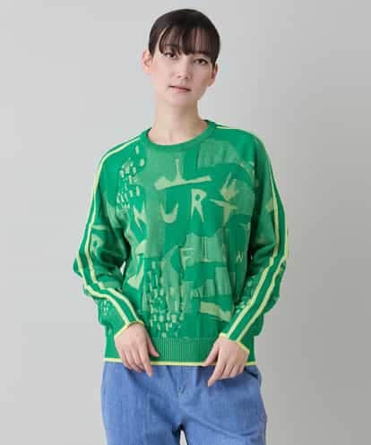 RSFEE21390  カノコジャカードデザインニットプルオーバー/日本製