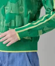 RSFEE21390 TRUNK HIROKO KOSHINO(ヒロココシノ) カノコジャカードデザインニットプルオーバー/日本製 グリーン