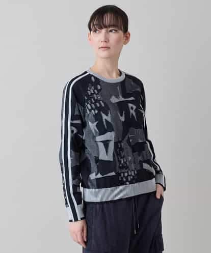 RSFEE21390 TRUNK HIROKO KOSHINO カノコジャカードデザインニットプルオーバー/日本製