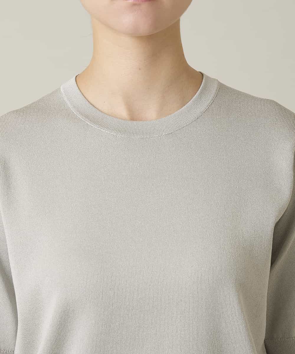 RSFFD08300 TRUNK HIROKO KOSHINO(ヒロココシノ) ソフトラメニットトップス グレージュ