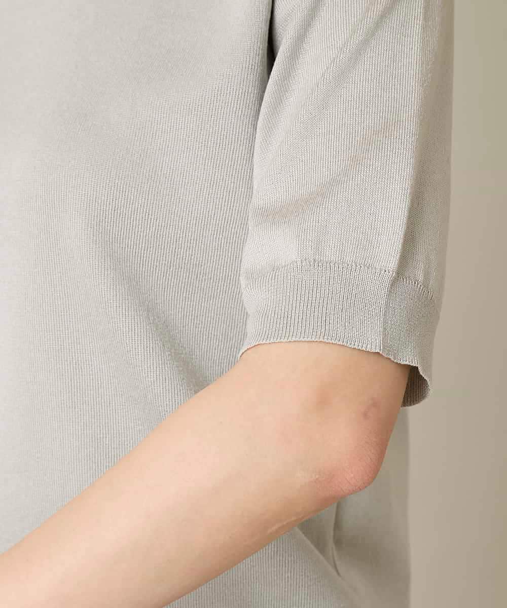 RSFFD08300 TRUNK HIROKO KOSHINO(ヒロココシノ) ソフトラメニットトップス グレージュ