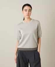 RSFFD08300 TRUNK HIROKO KOSHINO(ヒロココシノ) ソフトラメニットトップス グレージュ