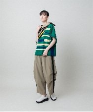 RSFFD23360 TRUNK HIROKO KOSHINO(ヒロココシノ) ハイゲージカラーブロックニットプルオーバー/日本製/洗える グリーン