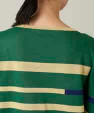 RSFFD23360 TRUNK HIROKO KOSHINO(ヒロココシノ) ハイゲージカラーブロックニットプルオーバー/日本製/洗える グリーン