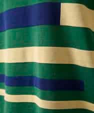 RSFFD23360 TRUNK HIROKO KOSHINO(ヒロココシノ) ハイゲージカラーブロックニットプルオーバー/日本製/洗える グリーン