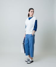 RSFGA22360 TRUNK HIROKO KOSHINO(ヒロココシノ) オーバーシルエットシアーニットベスト /洗える レッド