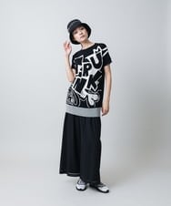 RSFGB20360 TRUNK HIROKO KOSHINO(ヒロココシノ) ネコモチーフロゴニットプルオーバー/洗える グリーン