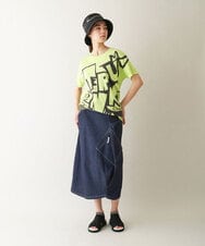 RSFGB20360 TRUNK HIROKO KOSHINO(ヒロココシノ) ネコモチーフロゴニットプルオーバー/洗える グリーン